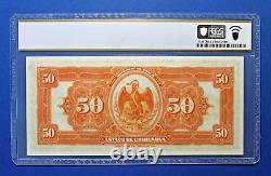 1913 El Banco Del Estado De Chihuahua 50 Peso Note Beautiful PCGS 64 Choice Unc