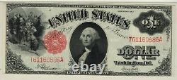 1917 $1 Legal Tender Red Seal Note Currency Fr. 39 Pmg Choice Unc 63 Epq (686a)