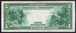 1918 $5 Federal Reserve Bank Note Currency Chicago Fr. 794 Pmg Choice Unc Cu 64
