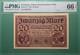 1918 Germany State Loan Currency Note 20 Mark P# 57 Pmg 66 Epq Gem Unc