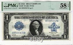 1923 $1 Silver Certificate Note Currency Fr. 238 Woods/White PMG ABOUT UNC 58 EPQ