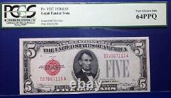 1928B $5 Legal Tender Note Fr-1527 PCGS64 PPQ Choice UNC
