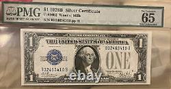 1928 B $1 Silver Certificate Note Currency FR. 1602 PMG GEM UNC 65 EPQ