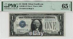 1928 B $1 Silver Certificate Note Currency IB Block FR. 1602 PMG GEM UNC 65 EPQ