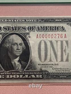 1928 US Legal Tender One Dollar Red Seal? AA BLACK? Low #A00000276 UNC TOP RARE