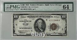 1929 $100 National Currency (FRBN) FR-1890-G Chicago Illinois PMG 64 Choice Unc
