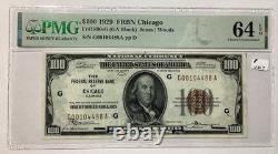 1929 $100 National Currency PMG 64 UNC EPQ FRBN Chicago Fr 1890-G