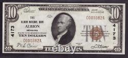 1929 $10 Albion National Banknote Currency Nebraska Pcgs B Gem Unc 66 Ppq
