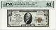1929 $10 Chase National Banknote Currency New York Ny Pmg Choice Unc 63 Epq