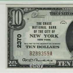1929 $10 Chase National Banknote Currency New York Ny Pmg Choice Unc 64 Epq Star