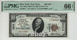 1929 $10 Chase National Banknote Currency New York Ny Pmg Gem Unc 66 Epq (669a)