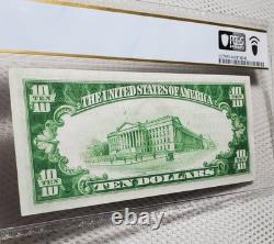 1929 $10 National Currency Brown Seal Chattanooga, Tennessee PCGS UNC 64PPQ Nice