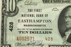 1929 $10 National Currency Charter #428 Easthampton PMG Gem Unc 65 EPQ Type 2