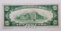 1929 $10 National Currency, WAKARUSA, INDIANA, C000165A UNC Details FF24.1