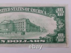 1929 $10 National Currency, WAKARUSA, INDIANA, C000165A UNC Details FF24.1
