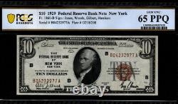 1929 $10 New York National Currency PCGS 65 PPQ GEM UNC Free Shipping (BJJ)