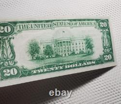 1929 $20 National Currency PORT HURON, MICHIGAN Low Serial Number Crisp UNC