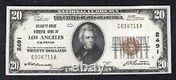 1929 $20 Security-first Nb Of Los Angeles, Ca National Currency Ch. #2491 Gem Unc