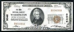 1929 $20 The Riggs Nb Of Washington, D. C. National Currency Ch #5046 Unc (n)