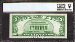 1929 $5 Federal Reserve National Banknote Currency Dallas Tx Pcgs 64 Unc (261a)