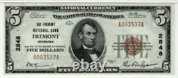 1929 $5 First National Banknote Currency Fremont Nebraska PMG Choice UNC 64 EPQ