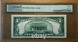 1929 $5 National Currency Note Pmg65 Epq New York District Gem Unc! Free Ship