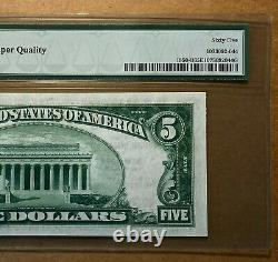 1929 $5 National Currency Note Pmg65 Epq New York District Gem Unc! Free Ship