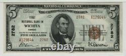 1929 T2 $5 First National Banknote Currency Wichita Kansas Pmg Choice Unc 64 Epq