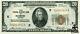 1929 Usa $20 Federal Reserve Bank Richmond, Va National Currency Unc Note