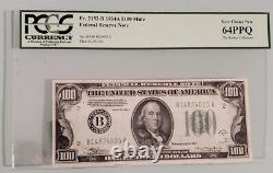 1934-A $100 Mule Federal Reserve New York Note PCGS UNC-64 The Rickey Collection