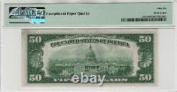 1934 C $50 Federal Reserve Note Currency Fr. 2105-b Ba Block Pmg Gem Unc 66 Epq