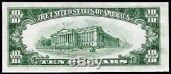 1934-c $10 Ten Dollars Blue Seal Silver Certificate Currency Note Gem Unc