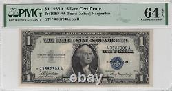 1935 A $1 Silver Certificate Star Note Currency Fr. 1608 PMG CHOICE UNC 64 EPQ