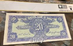 1940 20 CENTS CENTRAL BANK OF CHINA NOTE CURRENCY PICK 227a PCGS GEM UNC 65 PPQ