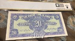 1940 20 CENTS CENTRAL BANK OF CHINA NOTE CURRENCY PICK 227a PCGS GEM UNC 65 PPQ