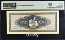 1943 Croatia 100 KUNA P11 BANKNOTE CURRENCY UNC PMG 65