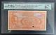 1945 Ethiopia 5 Dollars P13cts Color Trial Specim Banknote Currency Unc Pmg 67