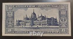 1946 HUNGARY 100,000,000 100 Million B Pengo P-136 Note Blue Ink UNC Currency