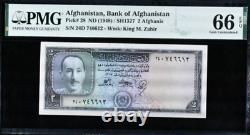 1948 Afghanistan 2 Afganis P28 BANKNOTE CURRENCY UNC PMG 66