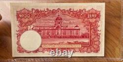 1948 EXTREMELY RARE UNC 63 PCGS CURRENCY BANKNOTE Thailand King Rama IX 100 baht