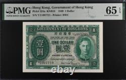 1949 Hong Kong 1 Dollars P324a BANKNOTE CURRENCY UNC PMG 65