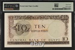 1961-65 Egypt 10 Pound BANKNOTE CURRENCY UNC PMG 67