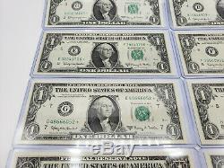 1963 $1 Notes UNC ALL 12 DISTRICTS In Individual Currency Holders