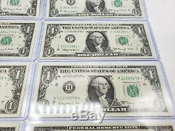 1963 $1 Notes UNC ALL 12 DISTRICTS In Individual Currency Holders