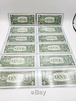 1963 $1 Notes UNC ALL 12 DISTRICTS In Individual Currency Holders