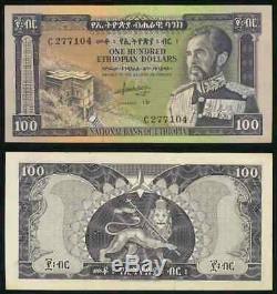 1966 No Date Currency Ethiopia 100 Dollar Emperor Haile Selassie P# 29 Crisp UNC