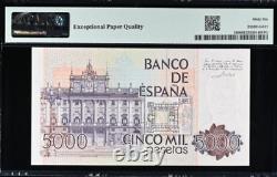 1979 Spain 5000 Pesetas P160 BANKNOTE CURRENCY UNC PMG 66