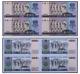 1980 Uncut China 4x 100 Yuan Banknote Currency Unc Rmb