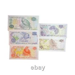 1981-1985 New Zealand Currency 5 Total $20, $10, $5, $2, $1 Crisp Unc 0090