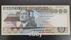 1981 Portugal 5000 Escudos BANKNOTE CURRENCY UNC